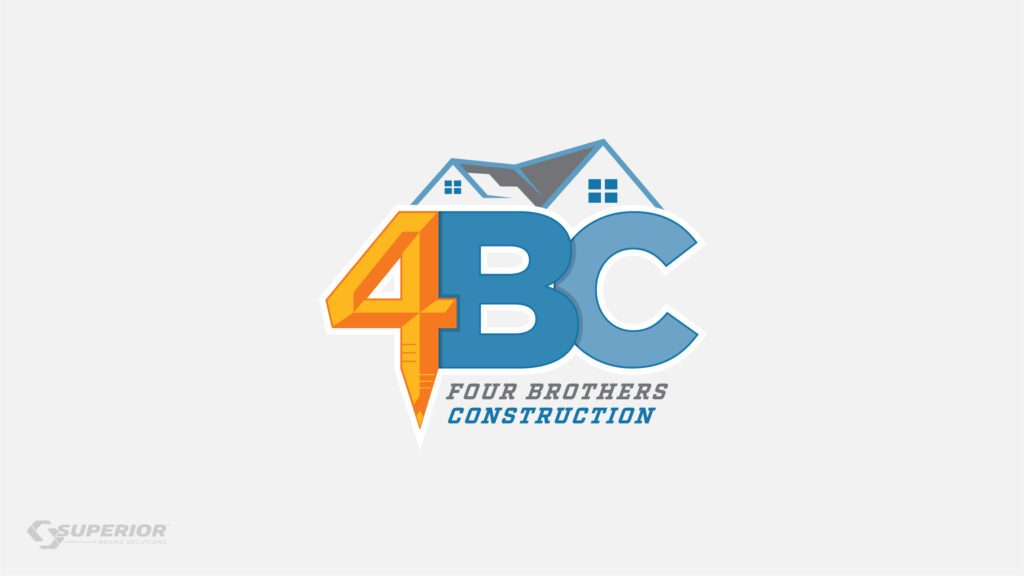 4 Brothers Construction Logo | Logo Design | Superior Brand Solutions